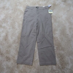 Lee Riders Casuals Straight Leg Khaki Pants Size 10 flat Front beige - Picture 1 of 13