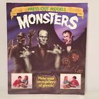 Vintage 1993 Monsters Press Out Models Book Dracula Mummy Frankenstein Wolfman