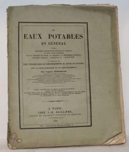 MARCHAND Eaux potables en général Havre Yvetot carte géologique couleurs 1855 - Bild 1 von 4