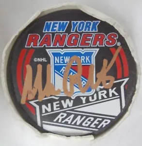 NHL National Hockey League New York Rangers #35 Mike Richter Signed Hockey Puck - Picture 1 of 7