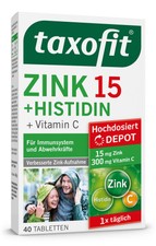 taxofit® Zink 15 + Histidin Depot 40 Tabletten Immunsystem Abwehrkräfte