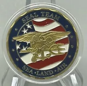 US Navy Challenge Coin SEAL EQUIPO Ejército Militar Tierra Mar Aire Insignia VENDEDOR DE EE. UU. - Imagen 1 de 3