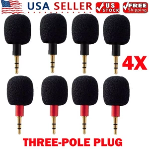 4Pc Mini 3.5mm Jack Stereo Voice Mic Microphone For Recorder Three-pole Plug NEW - Picture 1 of 14