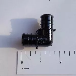 1 PIECE 3/4" PEX ELBOW POLY ALLOY LEAD FREE CRIMP PLASTIC FITTINGS - NSF, CUPC - Picture 1 of 2
