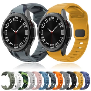 Silikon Kautschuk Band Armband für Samsung Galaxy Watch 4 5 6 40/44 Classic 43/47mm - Bild 1 von 64