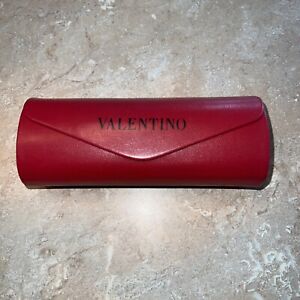 Valentino Eye Glasses Sunglasses Hard Case Magnetic Closure Red