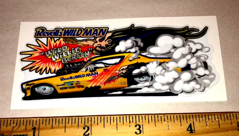 WILD WILLIE Borsch Charger "Revell's Wild Man" NHRA Drag Racing Calcomanía Adhesiva Foto 1 de 3