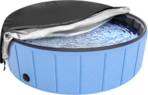 Foldable Dog Pool Cover, Swimming Pool Cover for Kids and Pets, Collapsible Dog - Picture 1 of 15