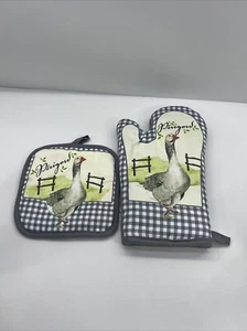 Oven Mitt/Pot Holder Set 18 x 28 cm Jumi Souvenirs - Picture 1 of 13