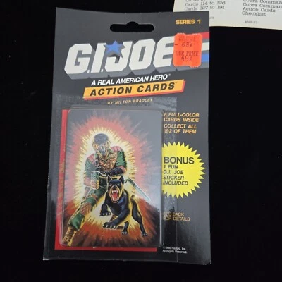 1986 HASBRO G.I. JOE ACTION CARD STICKER PACK SEALED ON TOP 17 Mutt - Image 1 of 2