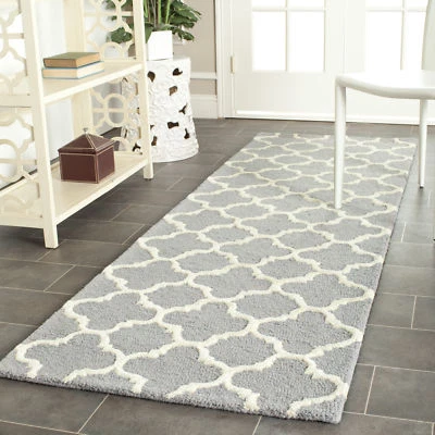 Safavieh Cambridge SILVER / IVORY Wool Runner 2'-6 x 12' - CAM130D-212 - Image 1 of 3