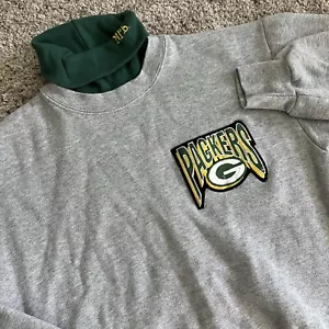 Vintage Y2K Green Bay Packers Sweater Mens Size Medium Majestic 90s Turtleneck - Picture 1 of 10