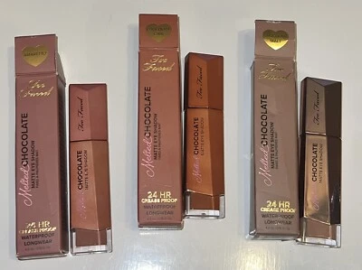 Lote de 3 sombras de ojos mate chocolate derretido Too Faced - Nuevas en caja leer descripción Foto 1 de 4