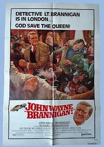 BRANNIGAN - JOHN WAYNE - RICHARD ATTENBOROUGH - ORIGINAL ONE SHEET POSTER - 1975 - Picture 1 of 7