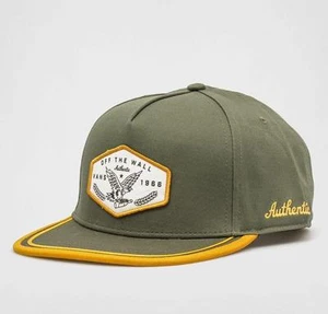 Vans Off The Wall Dalton Mens Green Gold Cotton Snapback Hat Cap New NWT - Picture 1 of 2