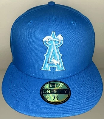 New Era Los Angeles Angels 5950 Snow Day 2022 Blue MLB Hat Cap 7 7/8 No Pin NWT - Image 1 of 4