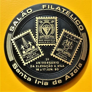 Medallas de Filatelia SALAO FILOTELICO 1931 SANTA IRIA DE AZORIA Bronce Ø 80mm -245gr - Imagen 1 de 10