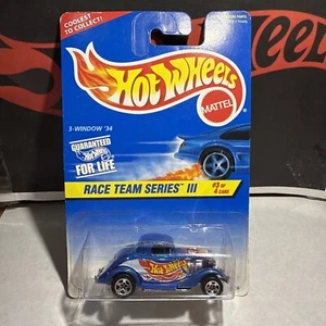 1996 HOT WHEELS 3 WINDOW '34 COLLECTOR #535 1/64 RACE TEAM SERIES 3 # 3 OF 4 - Picture 1 of 6