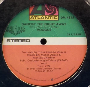 12" Single - Voggue "Roller Boogie / Dancin' The Night Away" BX8 - Imagen 1 de 2