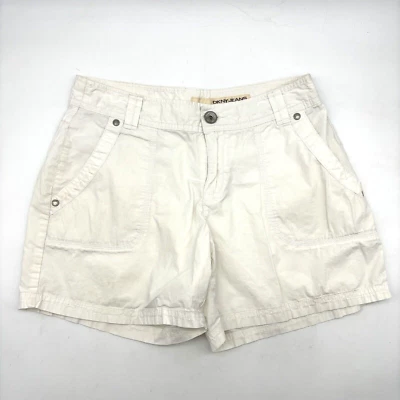 DKNY джинсы белый хлопок льняной середины подъема Chino шорты женский размер 2 28 x 5" - Изображение 1 из 4