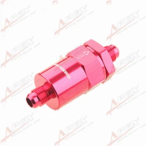 Billet Fuel Filter AN 6 AN6 -6an 30 Micron Filter Red Aluminum - Picture 1 of 6