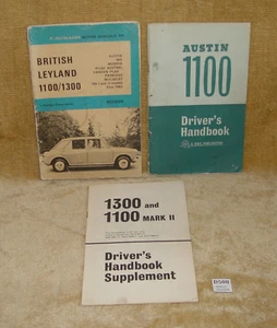 AUSTIN 1100 DRIVERS HANDBOOK + 1300 & 1100 MK2 SUPPLEMENT + NELSON MOTOR MANUAL - Picture 1 of 3