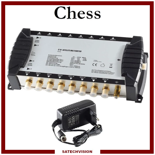 Multicommutateur Multiswitch 5/16 Gold : 1 Satellite + TNT Pour 16 Utilisateurs - Immagine 1 di 1