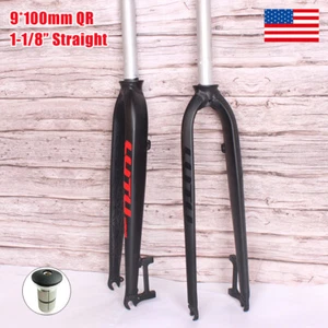 Mountain Bike Rigid Fork 1-1/8" QR Aluminium Alloy 26/27.5/29 inch Disc Brake - Picture 1 of 13