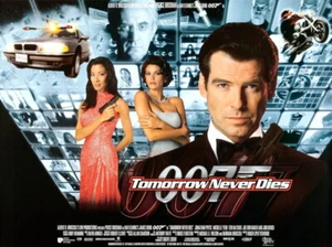 Bond TOMORROW NEVER DIES original UK Quad Plakat gerollt 1997 D/S - Bild 1 von 5