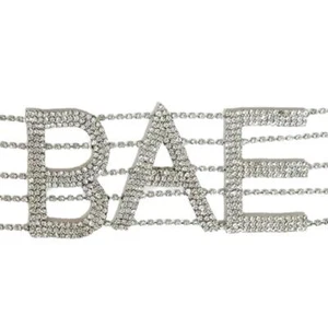BAE Girocollo lettera strass chiusura aragosta regolabile argento 999461D - Foto 1 di 7