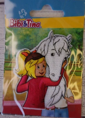 Bügelbild Bibi Blocksberg© mit Pferd Applikation Aufnäher ca. 6x8cm Kinder - Bild 1 von 2