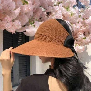 Wide Brim Foldable Summer Beach Visor Caps Ladies Anti-UV Womens - Picture 1 of 14