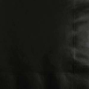 Midnight Black 2 Ply 20 Ct Beverage Napkins - Picture 1 of 1