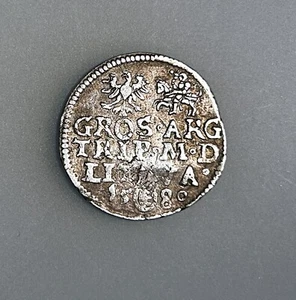 Polen Litauen 3 Groszy 1580 Vilnius. Stephen Bathory (1576-1586) Sehr schön - Bild 1 von 2