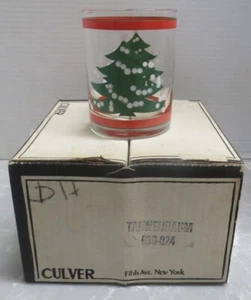 Culver Fifth Ave New York Tannenbaum 630-024 4er Set D.O.F. Gläser 14oz Neu im Karton - Bild 1 von 9
