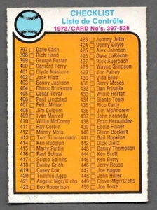 1973 Topps O-PEE-CHEE OPC #453 Checkliste 397-528 UNMARKED NICE EXMT - Bild 1 von 2