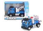 Delivery Truck Tow Lift Tow Car Model Pull-Back Action Light&Sound Blue Toy
