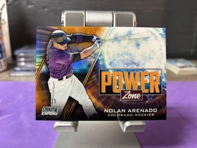 Nolan Arenado 2020 Topps Stadium Club Power Zone Orange Refractor 9/25 Cardinals - Image 1 of 2