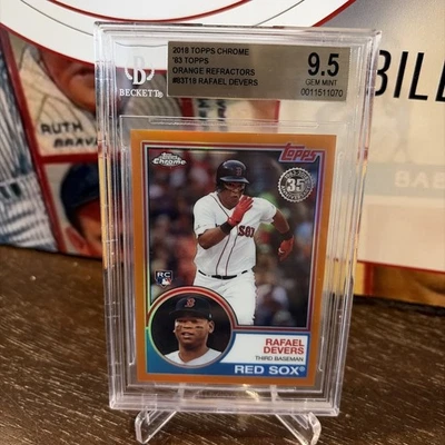 2018 Topps Chrome -1983 refrator Rafael Devers RC #83T-18 laranja /25 BGS 9.5 - Imagem 1 de 3