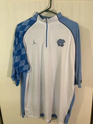 JORDAN Nike Dri-Fit North Carolina Tar Heels White 1/4 zip shirt Men's XL - Image 1 of 4
