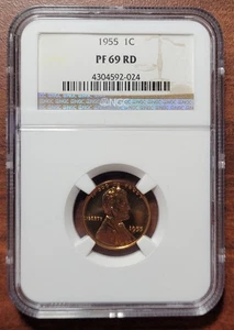 1955 Lincoln Wheat Cent NGC PF-69 RD Gem Brilliant Proof PF69 RED Certified - Bild 1 von 4