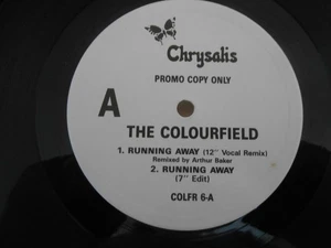 The Colourfield - "Running Away / Digging It Deep" - CHRYSALIS 12" Single PROMO - Picture 1 of 2
