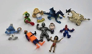 Junk Drawer Lot of 10 Kids Toys Dragons Smurf Disney Inspector Gadget + - Picture 1 of 5