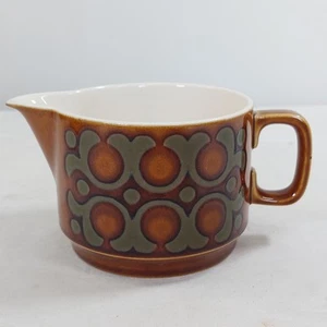 Hornsea Bronte Gravy Jug Milk Sauce 1972 Vintage Brown & Green 370ml 7.5cm Tall - Picture 1 of 7