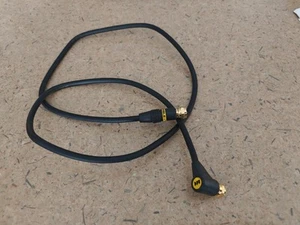 Monster SV1 Coax Video Cable F Male 75 OHM 3ft Black with One Side Right Angle - Picture 1 of 2