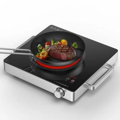 Hot Plate Electric Single Burner 1800W Portable Burner for Cooking with Adjus... - Image 1 of 4