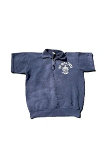 Vintage 50s Fraternity Quarter Zip Crewneck Sweater Phi Delta Theta College Frat - Picture 1 of 7