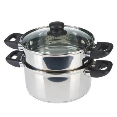 Axentia 220690 Pentola a Vapore con Coperchio Acciaio Inossidabile Argento - Immagine 1 di 4