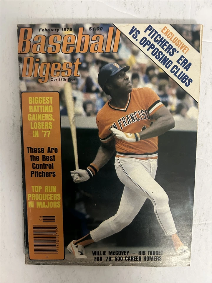 1978 Baseball Digest SAN FRANCISCO Giants Willie McCOVEY No Label NEWSSTAND #500 - Image 1 of 1