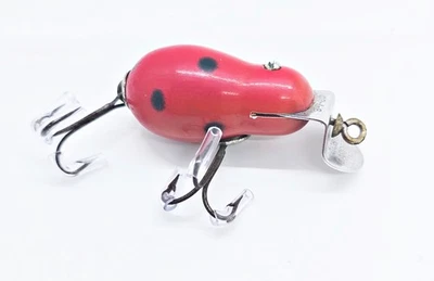 Rare Creek Chub 6400 Tiny Tim Lure Special Order Orange Black Spots - Image 1 of 4